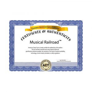 Certificate of Authenticity Musical Railroad ACT
