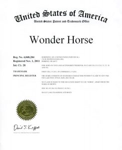 Wonder Horse Trademark Certificate